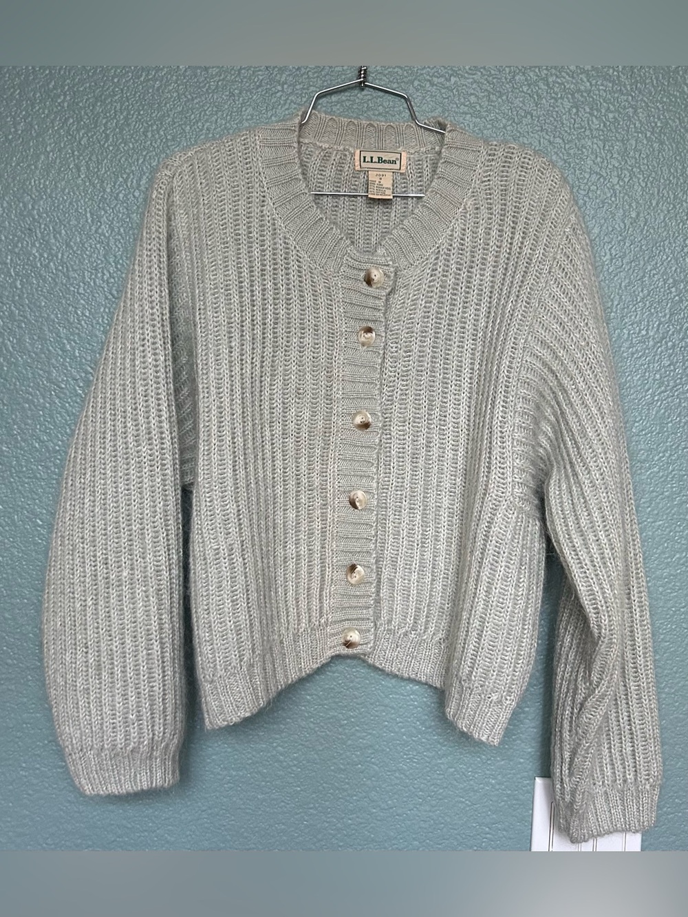 LL Bean Mohair /Chunky Wool Blend Cardigan